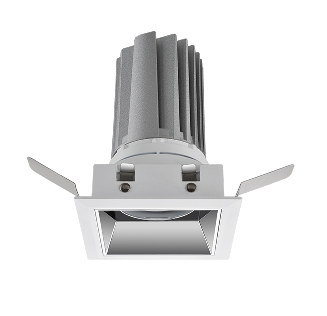 Recessed led downlight-IP65 square trim UGR<12